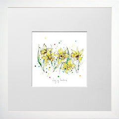 Print Open Edition Florals - Ray Of Sunshine-12 x 12-Small Flat White Frame