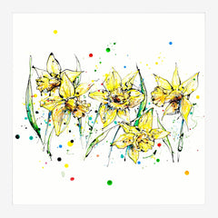 Print Open Edition Florals - Ray Of Sunshine-30 x 30-White Box Frame (No Mount)