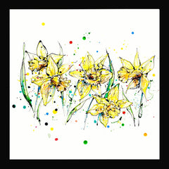 Print Open Edition Florals - Ray Of Sunshine-30 x 30-Black Box Frame (No Mount)