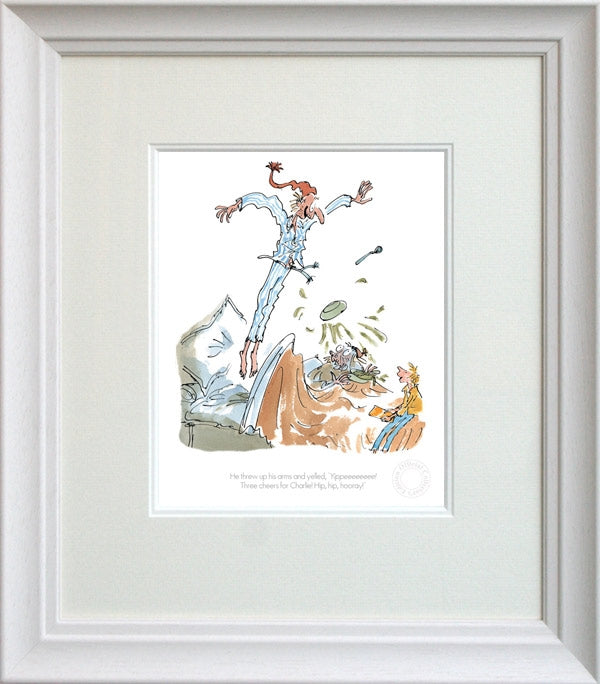 Charlie and Chocolate Factory - Three Cheers for Charlie - Framed