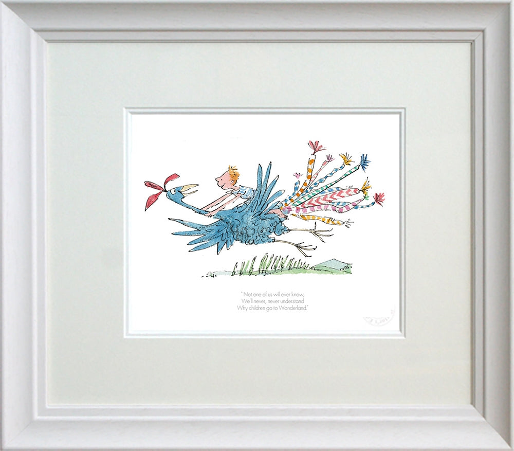 Roald Dahl Dirty Beasts - Why Children Go To Wonderland White Frame