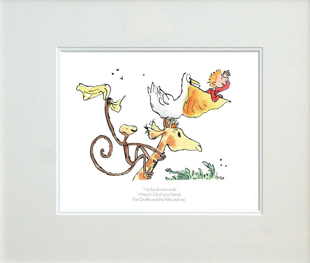 Roald Dahl Giraffe, Pelly and Me - No Book Ever Ends Unframed
