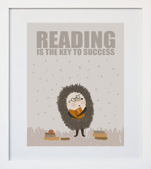 Reading Is The Key To Success White Frame