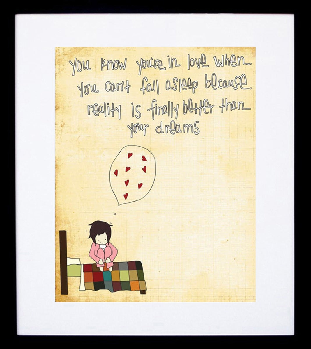 You Know You Are In Love Frame Black