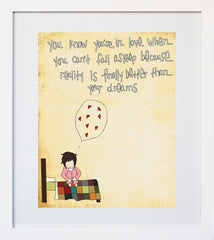 You Know You Are In Love White Frame