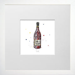 Print Open Edition Drinks - Red-12 x 12-Small Flat White Frame