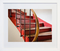 Paris In Red - Stairs Frame White