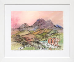 Original - Red Barns, Slieve Binnian Framed