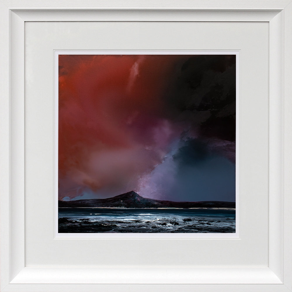 Print - Red Sky Chunky White Frame