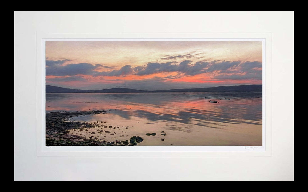 Co Down - Red Sky At Night, Holywood-71 x 45-Flat Black Frame