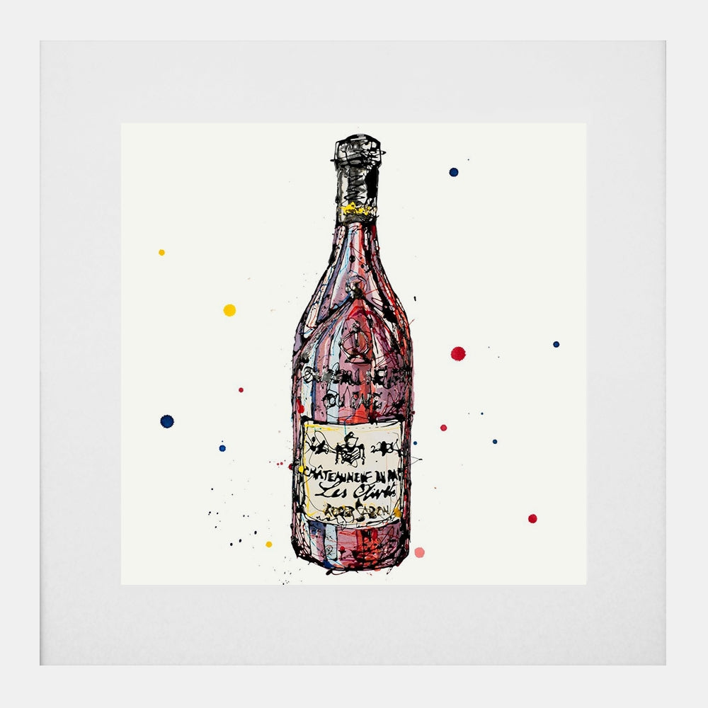 Print Open Edition Drinks - Red-30 x 30-White Box Frame (With Mount)
