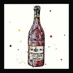 Print Open Edition Drinks - Red-30 x 30-Black Box Frame (No Mount)