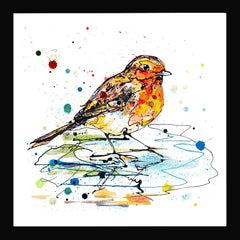 Print Open Edition Floral - Reflect-30 x 30-Black Box Frame (No Mount)