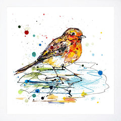 Print Open Edition Floral - Reflect-30 x 30-White Box Frame (No Mount)