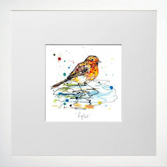 Print Open Edition Floral - Reflect-12 x 12-Small Flat White Frame