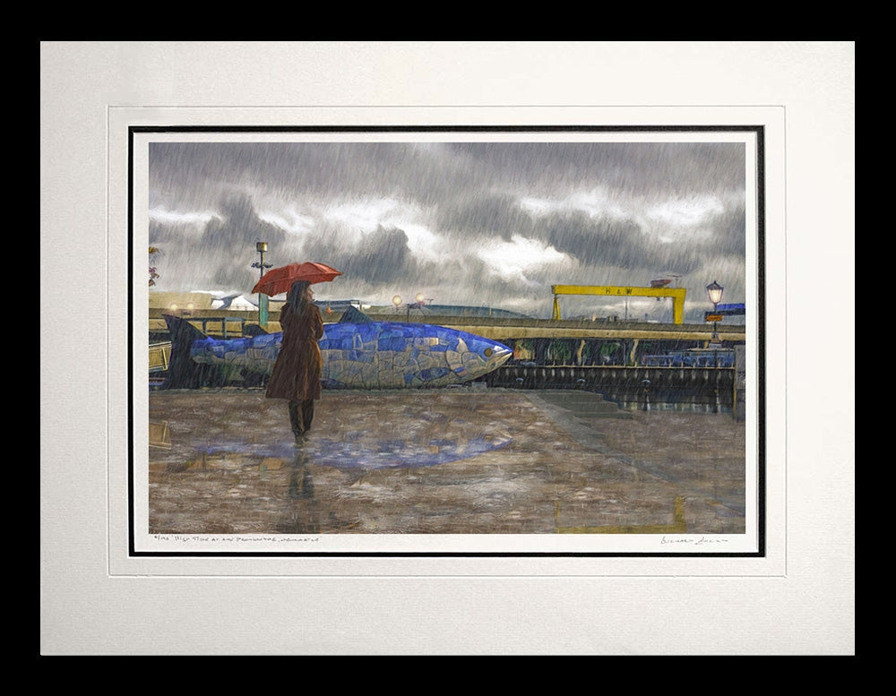 Belfast - Rain Series - Reflections Frame Black Flat 60x47.5