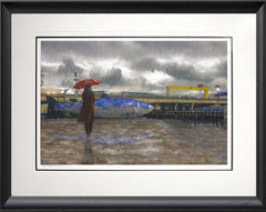 Belfast - Rain Series - Reflections-76 x 59-Black Bevelled Frame