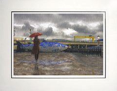 Belfast - Rain Series - Reflections Unframed 76x59