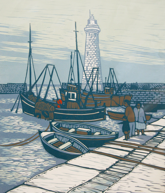 Linocut Print - Co Down Donaghadee