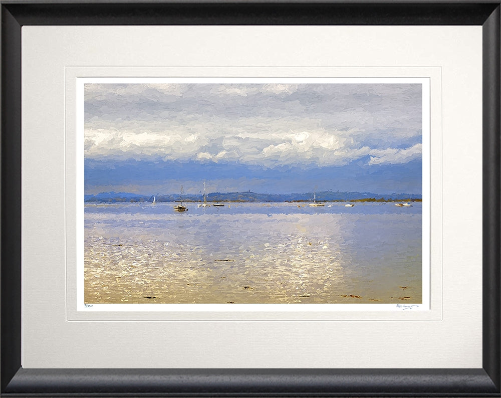 Co Down - Ripples, Kircubbin Black Bevelled Frame