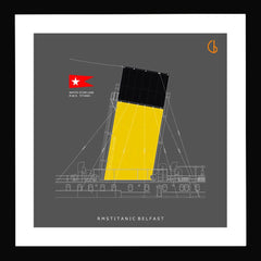 RMS Titanic Belfast Black frame 29x29