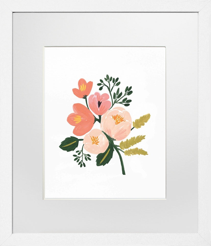 Rose Botanical White Frame