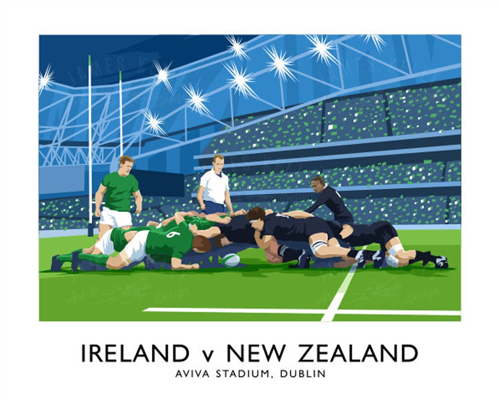Sport - Rugby - Ireland v New Zealand Unframed 70x50