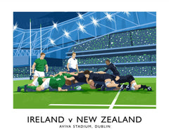 Sport - Rugby - Ireland v New Zealand Unframed 70x50