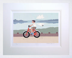 A Red Bike, The Tarka Trail Framed