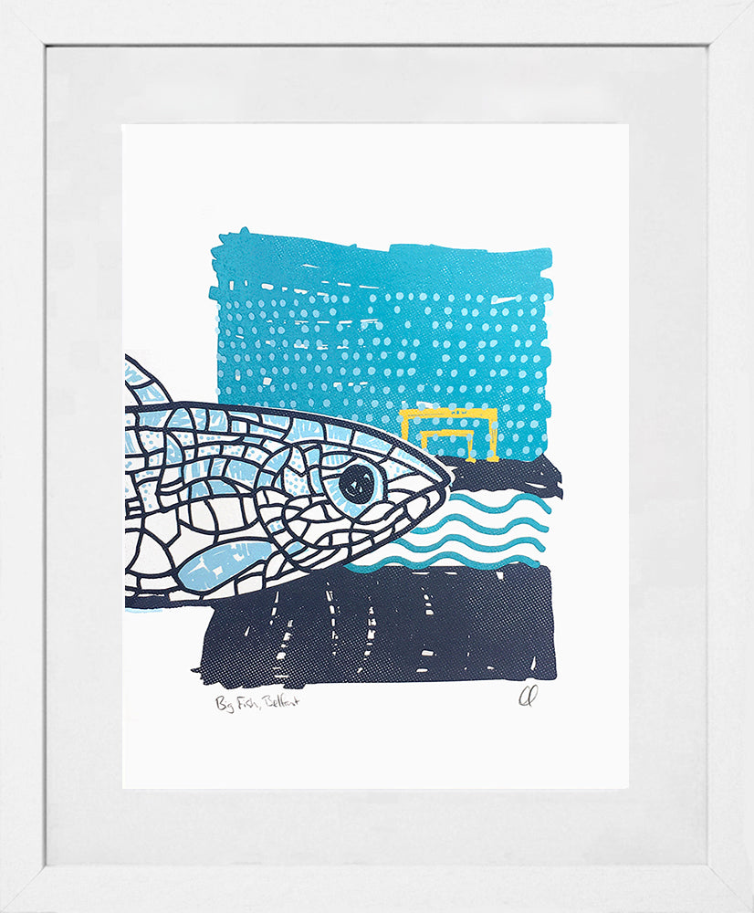 Salmon Of Knowledge White Frame (With Mount)