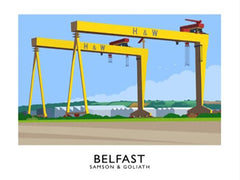 Belfast - Samson And Goliath-70 x 50-Unframed