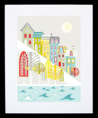 San Francisco Hill House Frame Black 18x25