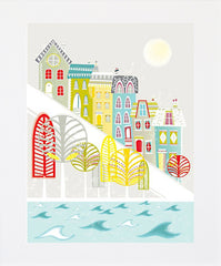 San Francisco Hill House Unframed 18x25