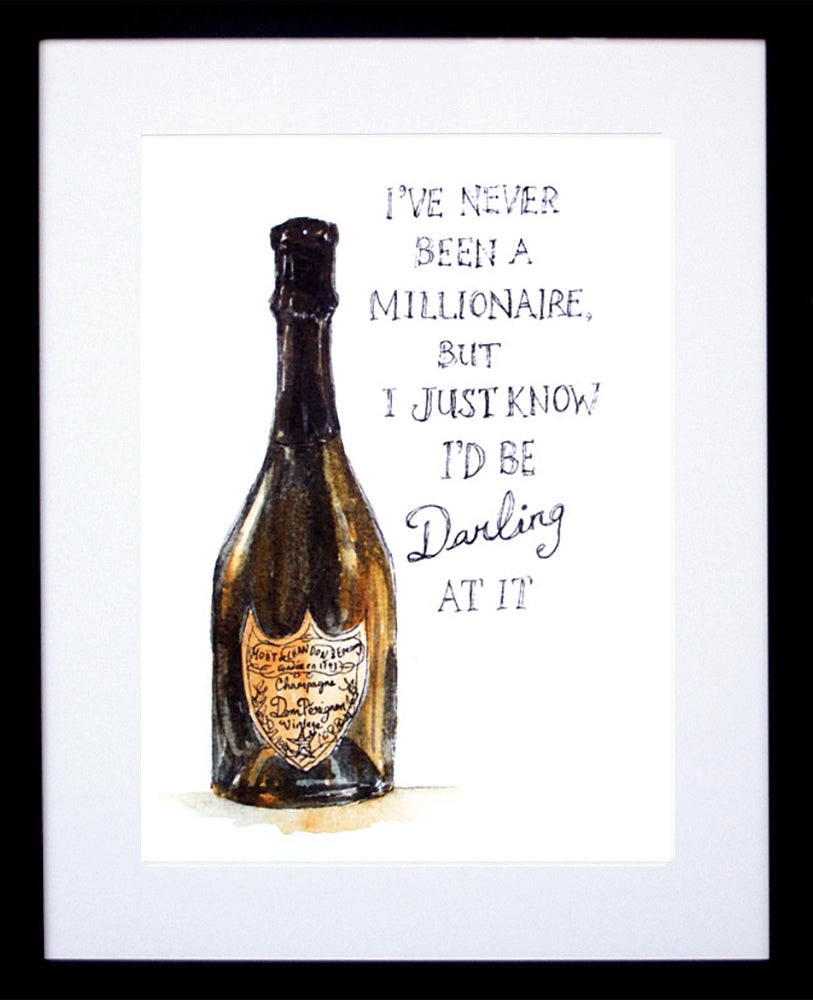 Drinks Champagne - Don Perignon Frame Black