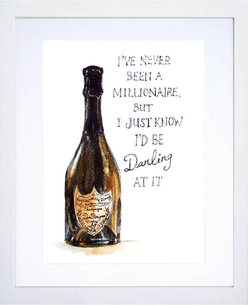 Drinks Champagne - Don Perignon White Frame