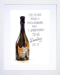 Drinks Champagne - Don Perignon White Frame
