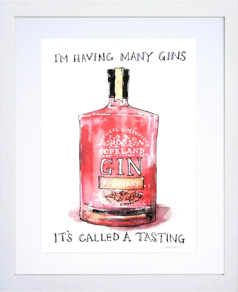 Drinks Gin - Copeland White Frame
