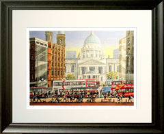 Print - Saturday Shoppers, Belfast Black Scoop Frame