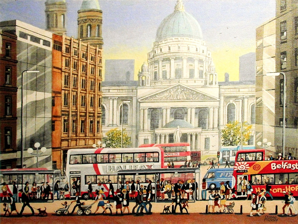 Print - Saturday Shoppers, Belfast