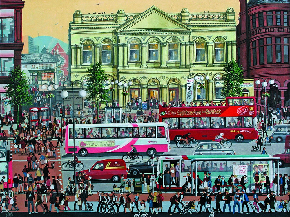 Saturday Shoppers On Royal Avenue (Print) Unframed