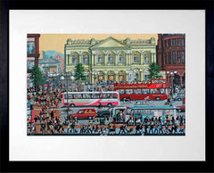 Saturday Shoppers On Royal Avenue (Print) Black frame