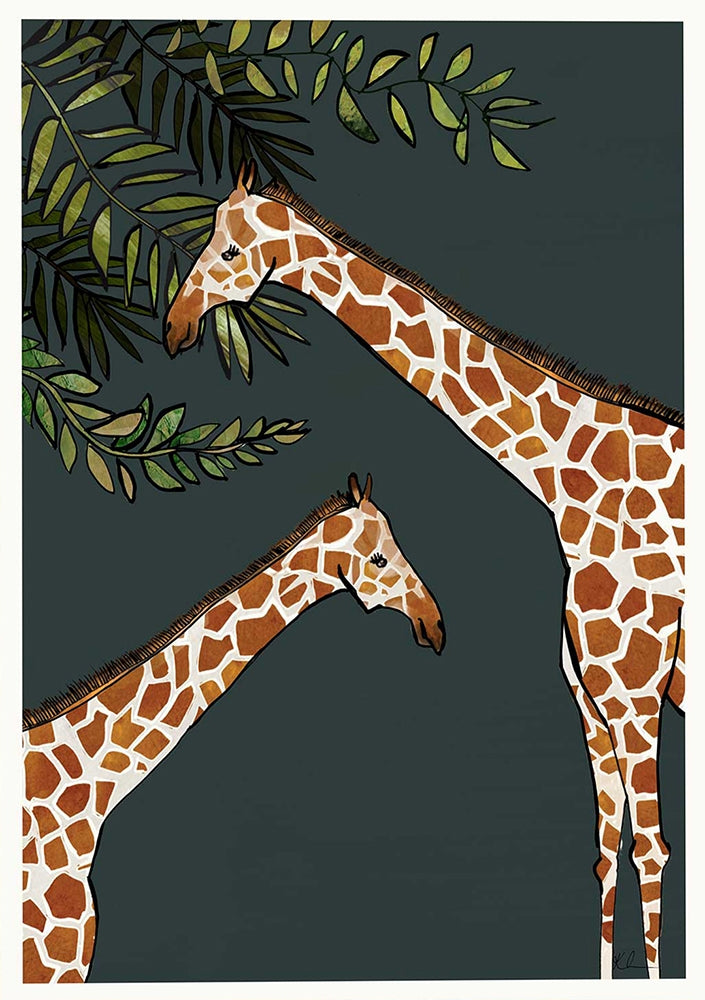 Savannah Giraffe Unframed