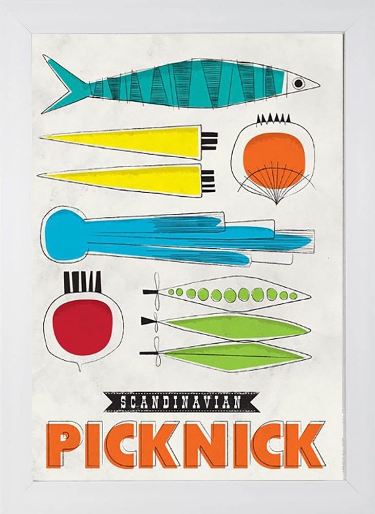 Scandinavian Picknick White Frame