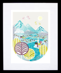 Scattered Showers Frame Black 18x25