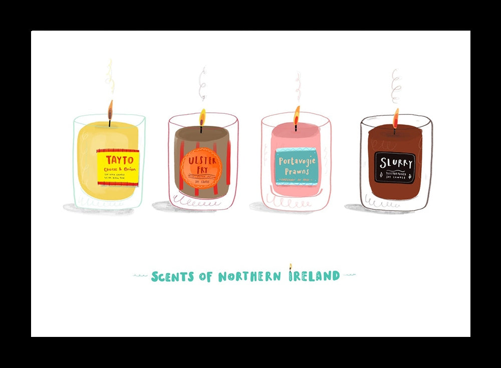Scents Of Northern Ireland Flat Black Frame