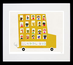School Bus Black Frame