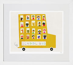 School Bus White Frame