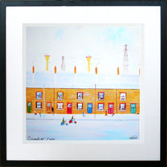 Scooter Run Framed 40 x 40