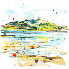 Print Open Edition Landscape - Scrabo From the Lough-30 x 30-Unframed
