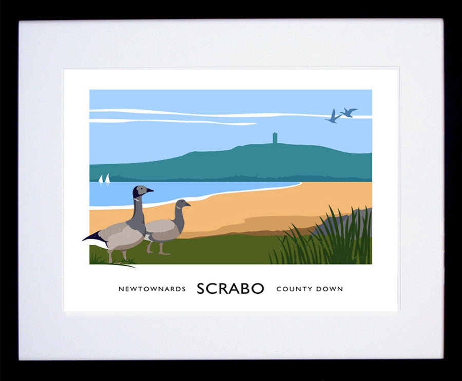 Co Down - Scrabo  Frame Black 40x30 With Mount